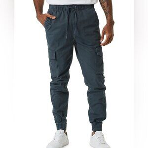 DJAB Simons Teal Cotton Cargo Jogger Pants
